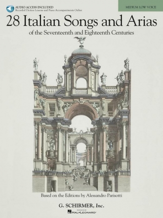 28 Italian Songs and Arias of the 17th and 18th centuries (+Online Audio Access) for medium-low voice and piano