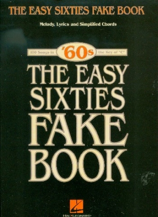 The easy Sixties Fake Book songbook melody line/lyrics/chords