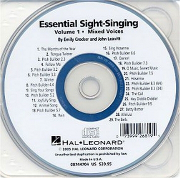 Essential Sight-Singing Vol. 1 Mixed Voices Chor CD