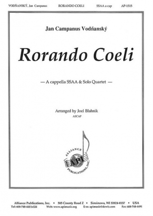 HL08771905  J.C. Vodnansky, Rorando coeli for SSAA a cappella