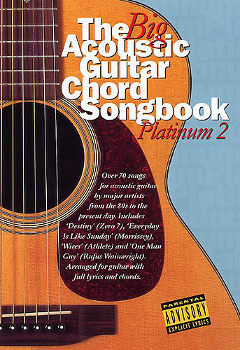 The big acoustic guitar chord songbook platinum vol.2: for acoustic guitar over 70 songs
