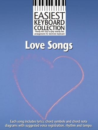 Easiest Keyboard Collection Love songs Songbook for voice and keyboard