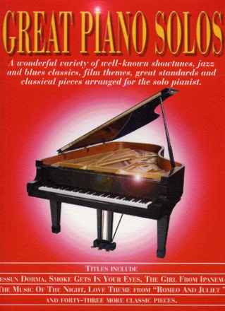 Great Piano Solos: the red book songbook for piano solo