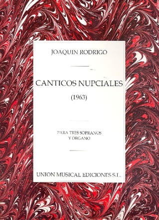 Canticos Nupciales para tres sopranos y organo Partitur und Stimmen