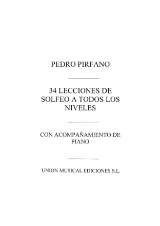 34 Lecciones De Solfeo  Buch