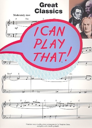 I can play that Great Classics songbook for piano easy-play piano arrangements