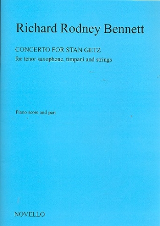Concerto for Stan Getz for tenor saxophone, timpani and strings for tenor saxophone and piano