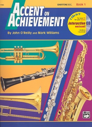 Accent on Achievement vol.1 (+Online Audio) for band (en/dt) baritone (bass clef) (engl. Ausgabe mit deutschsprachigem Einlegeblatt