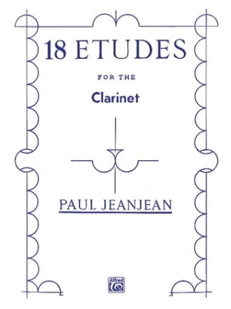 18 ETUDES-JEANJEAN / CLARINET  Clarinet teaching material
