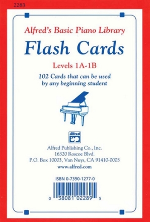 Alfred's Basic Piano Flash Cards 1A/1B  Piano teaching material