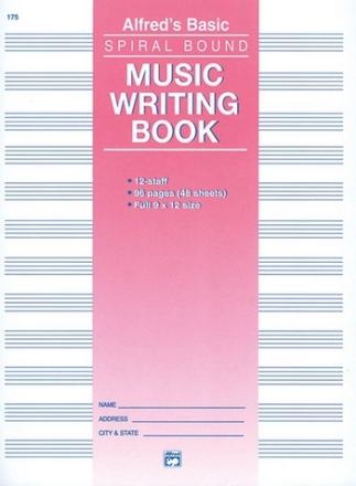 MANUSCRIPT / SPRL - 12 STAVE 96 PG  Manuscript Paper