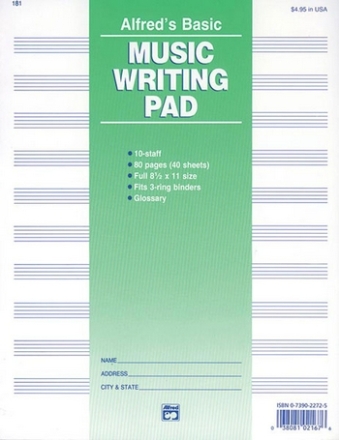 MANUSCRIPT / PAD - 10 STAVE 80 PG  Default setting