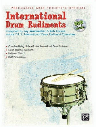 Carson & Wanamaker International Drum Rusiments Bk/DVD  Drum Teaching Material