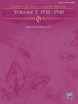 Essential Home Library vol.2: 1920-1940 songbook piano/vocal/guitar