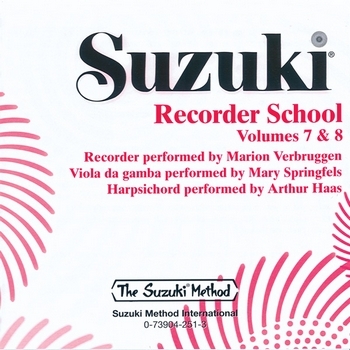 Suzuki Recorder School vol.7 & 8  CDs