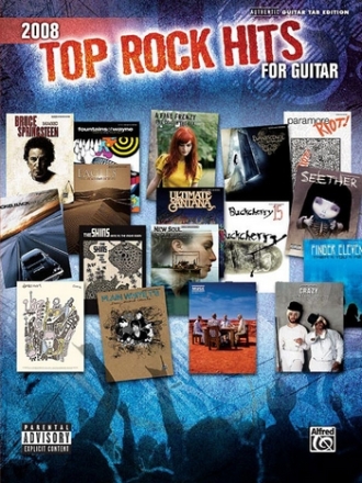 Various 2008 Top Rock Hits for guitar (GTAB) GTAB Mixed Folio