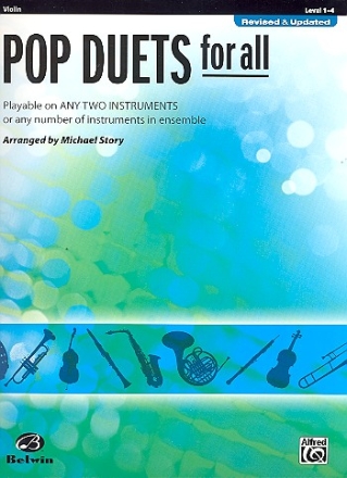 Pop Duets for all: for 2 instruments (2-part ensemble) violin score