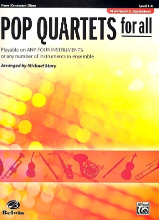 Pop Quartets for all: for 4 instruments (flexible ensemble) piano/conductor/oboe score