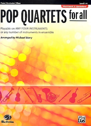 Pop Quartets for All: for 4 instruments (flexible ensemble) piano/conductor/oboe score