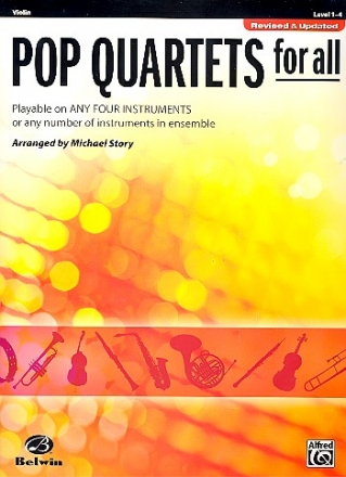 Pop Quartets for All: for 4 instruments (flexible ensemble) violin score