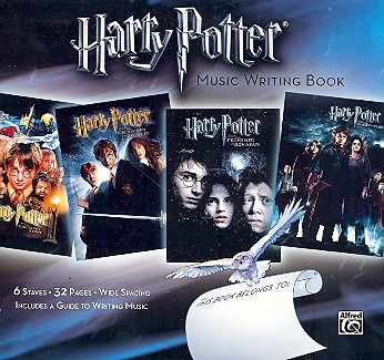 Harry Potter music writing book 6 staves 32 pages wide spacing