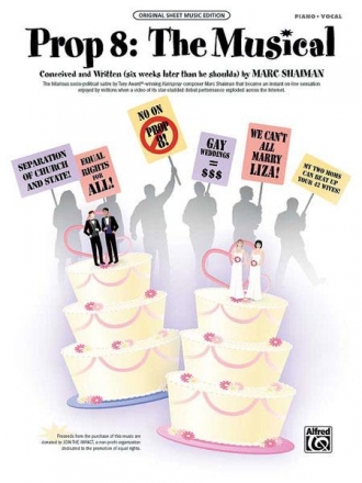 Shaiman,M Prop 8 The Musical Vocal Score  Shows/Film/TV