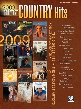 Various 2009 Greatest Country Hits (PVG)  Piano/Vocal/Guitar Mixed