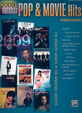 2009 Greatest Pop and Movie Hits: for big note piano