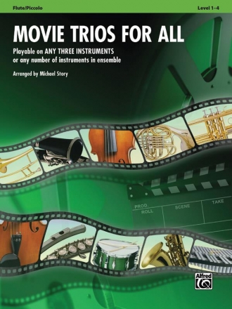 Movie Trios for All for 3 instruments flute/piccolo score