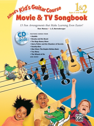 Harnsberger & Manus Kids Guitar Course: Movie & Tv Bk&CD  Guitar teaching (classical)
