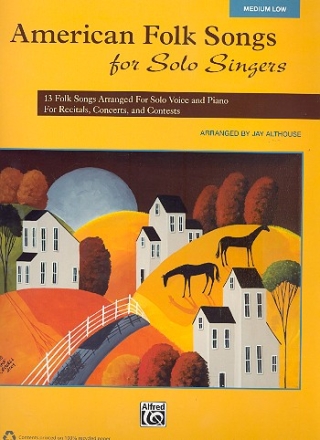 American Folk Songs for Solo Singers: for medium low voice and piano