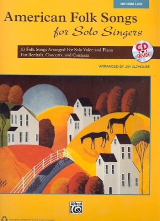 American Folk Songs for Solo Singers (+CD): for medium low voice and piano