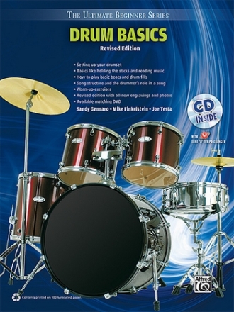 Gennaro, S, Finklestein, M, Te Drum Basics Revised (with CD)  Drum Teaching Material