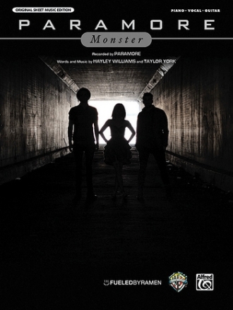 Paramore Monster  (PVG)  Piano/Vocal/Guitar Singles