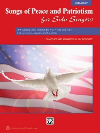 Songs Of Peace Pat Solo Singer Lo (book)  Voice and piano (classical)