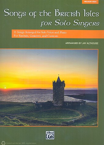 Songs of the British Isles for medium high voice and piano