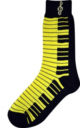 Women's Socks: Keyboard Neon Yellow Clothing