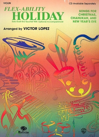 Flex-Ability Holiday for 4 instruments (flexible ensemble) violin score