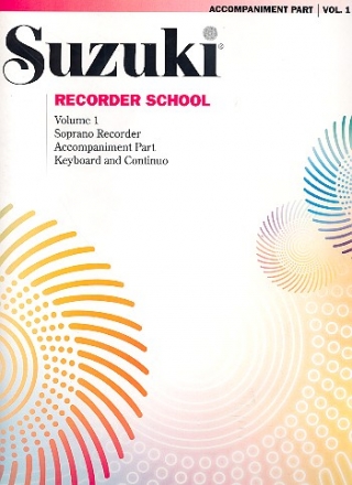 Suzuki Recorder School vol.1 for soprano recorder piano accompaniment (keyboard and continuo)