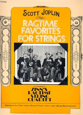 Ragtime Favorites for string quartet viola