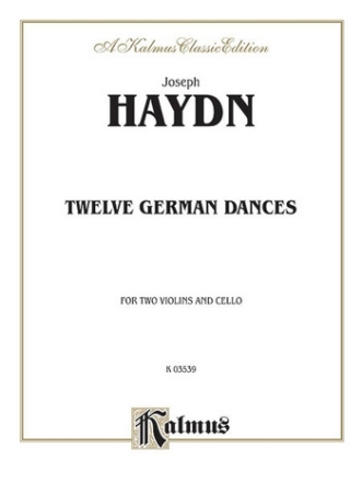 12 German Dances for 2 violins and cello score and parts