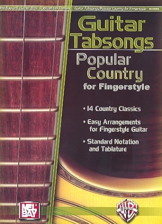 Guitar Tabsongs: popular country for fingerstyle guitar (standard notation+tablature) 14 country classics