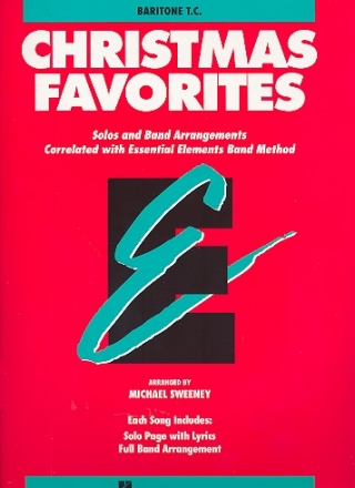 Christmas Favorites for concert band baritone treble clef