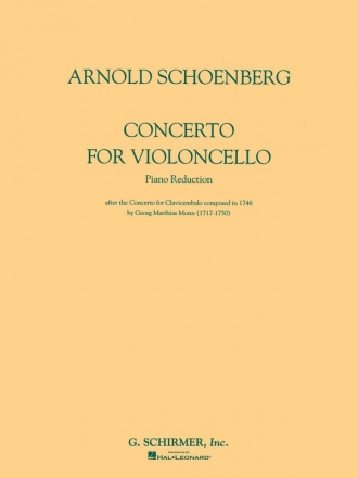 Concerto for cello and orchestra for cello and piano