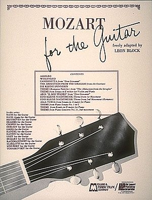 Wolfgang Amadeus Mozart, Mozart for Guitar Gitarre Buch
