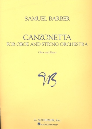 Canzonetta for oboe and string orchestra oboe and piano