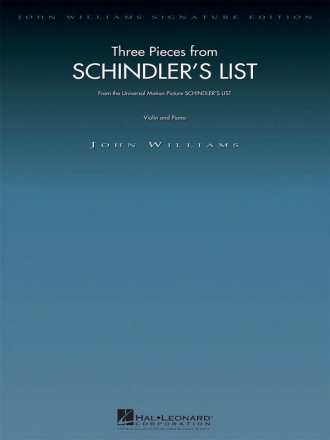 Schindler's List 3 pieces for violin and piano