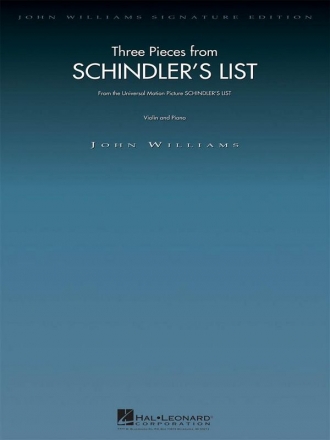 3 Pieces from Schindler's List  for violin and piano