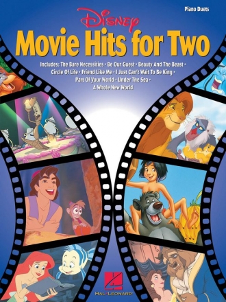 Disney Movie Hits for two Songbook for piano duets