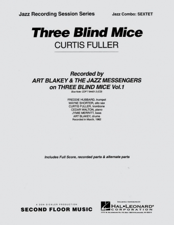 Curtis Fuller, Three Blind Mice Jazz Sextet Partitur + Stimmen